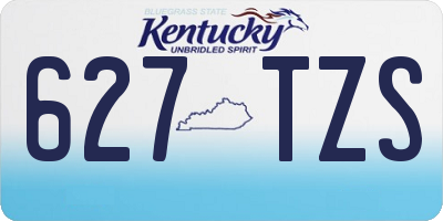 KY license plate 627TZS