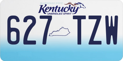 KY license plate 627TZW