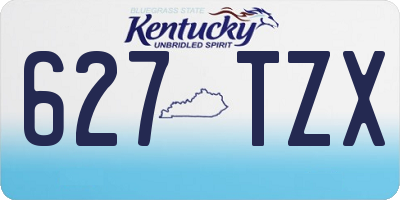 KY license plate 627TZX