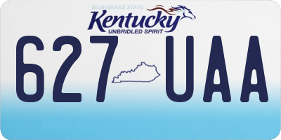 KY license plate 627UAA