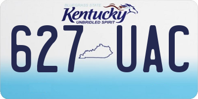 KY license plate 627UAC
