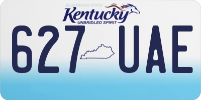 KY license plate 627UAE