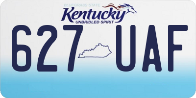KY license plate 627UAF