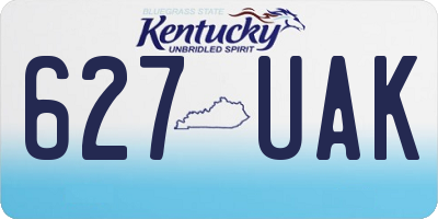 KY license plate 627UAK
