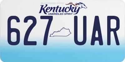 KY license plate 627UAR