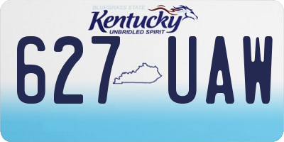 KY license plate 627UAW