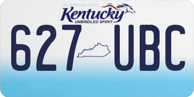 KY license plate 627UBC