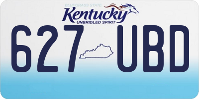 KY license plate 627UBD