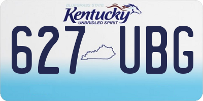 KY license plate 627UBG