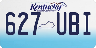 KY license plate 627UBI