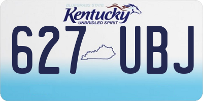 KY license plate 627UBJ