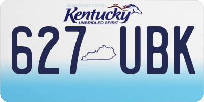 KY license plate 627UBK