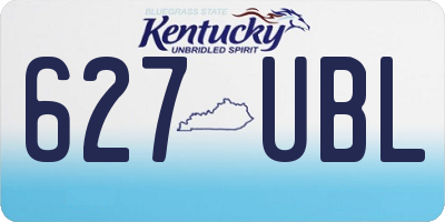 KY license plate 627UBL