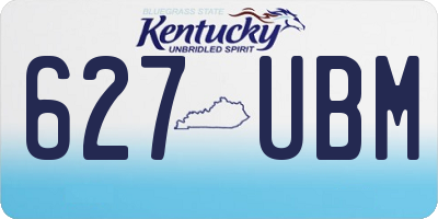 KY license plate 627UBM