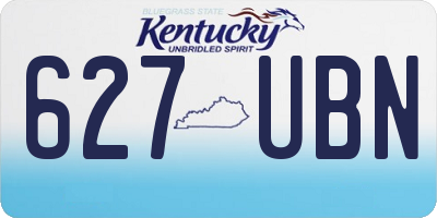 KY license plate 627UBN