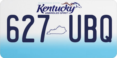KY license plate 627UBQ