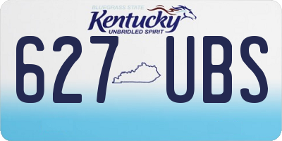 KY license plate 627UBS