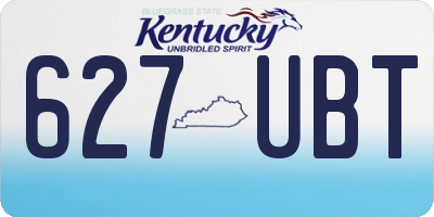 KY license plate 627UBT