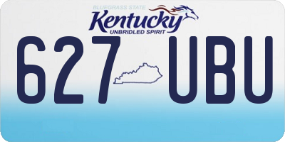 KY license plate 627UBU
