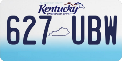 KY license plate 627UBW