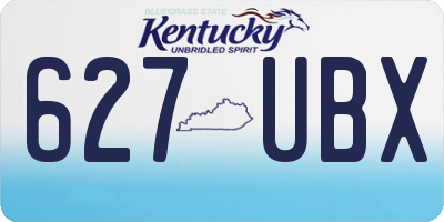 KY license plate 627UBX
