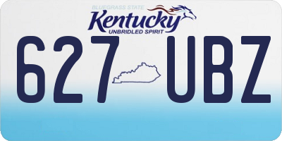 KY license plate 627UBZ
