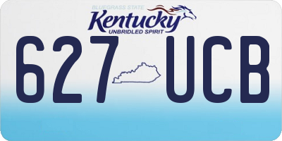 KY license plate 627UCB