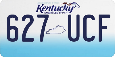 KY license plate 627UCF