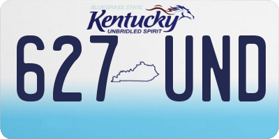 KY license plate 627UND