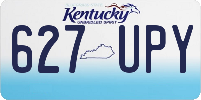KY license plate 627UPY