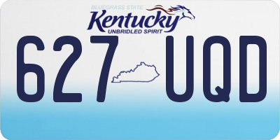 KY license plate 627UQD