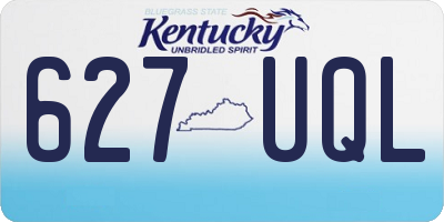 KY license plate 627UQL