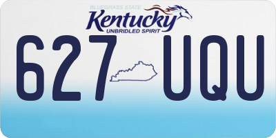 KY license plate 627UQU