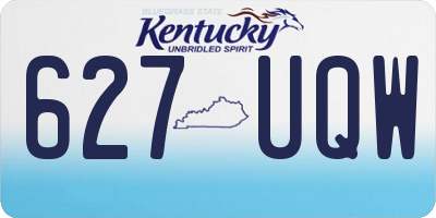 KY license plate 627UQW