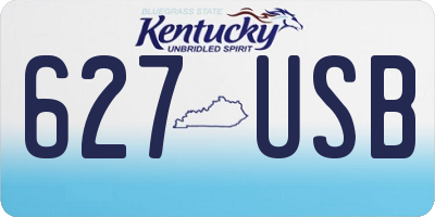 KY license plate 627USB