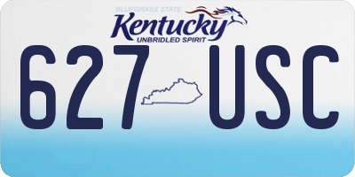 KY license plate 627USC