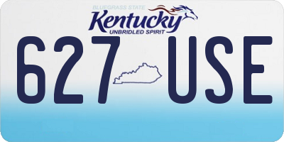 KY license plate 627USE