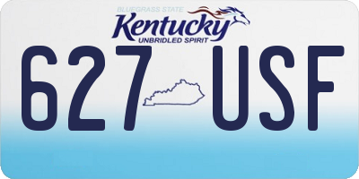 KY license plate 627USF