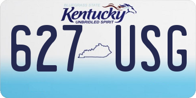 KY license plate 627USG
