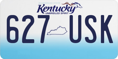 KY license plate 627USK