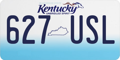 KY license plate 627USL