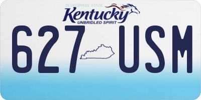 KY license plate 627USM