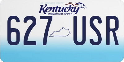 KY license plate 627USR