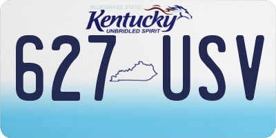 KY license plate 627USV