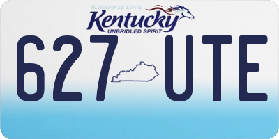 KY license plate 627UTE