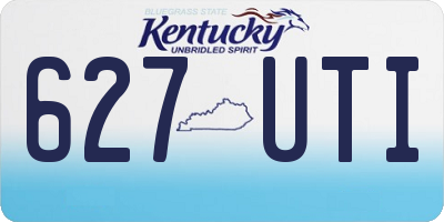 KY license plate 627UTI