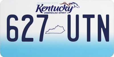 KY license plate 627UTN