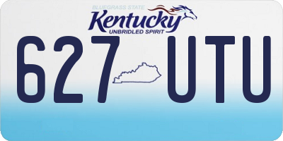 KY license plate 627UTU