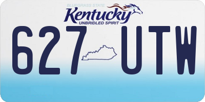 KY license plate 627UTW