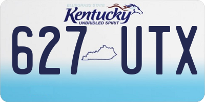 KY license plate 627UTX